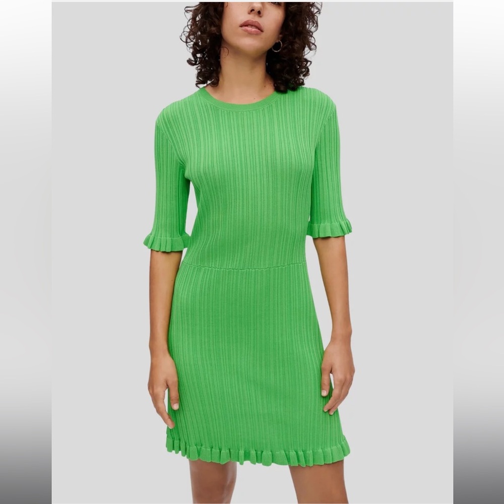 Maje Ruffle Knit Dress